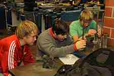 Mit Eifer waren die Sch&uuml;ler dabei.