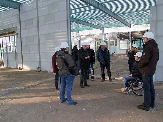 Die Bauhalle soll als erstes wieder in Betrieb gehen.