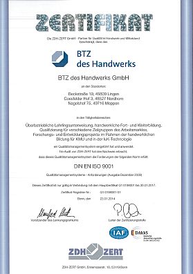 Zertifikat Qualitätsmanagement